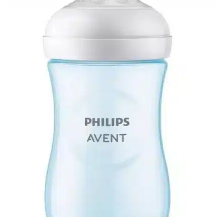 avent natural 260ml feeding bottle blue