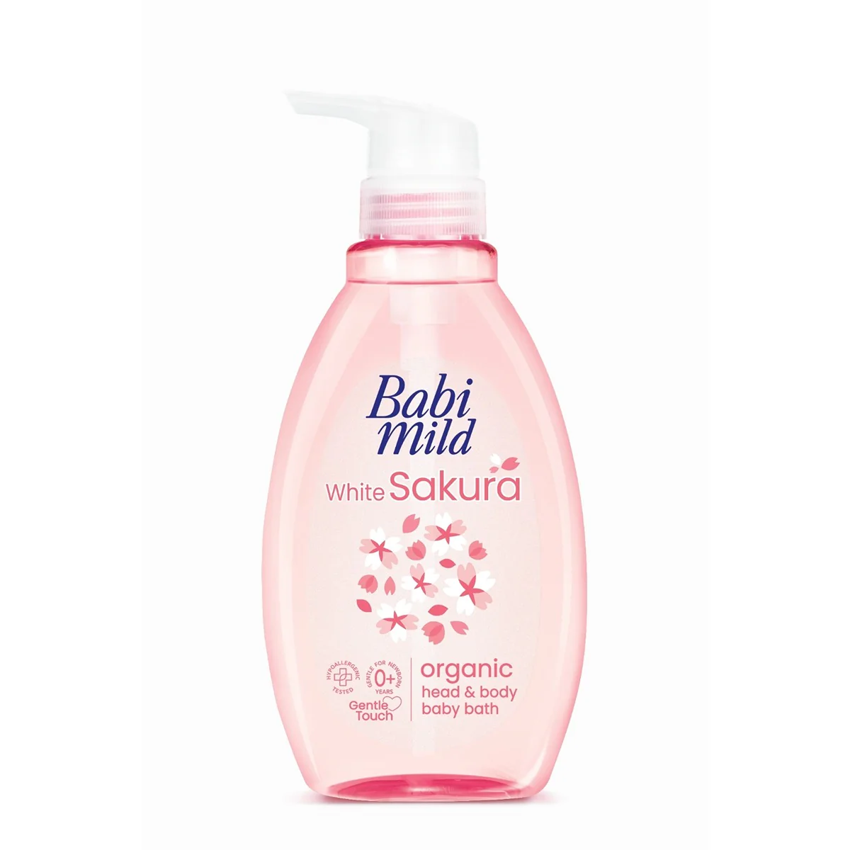 69 Babi Mild White Sakura Organic Baby Bath 380ml - Image 1