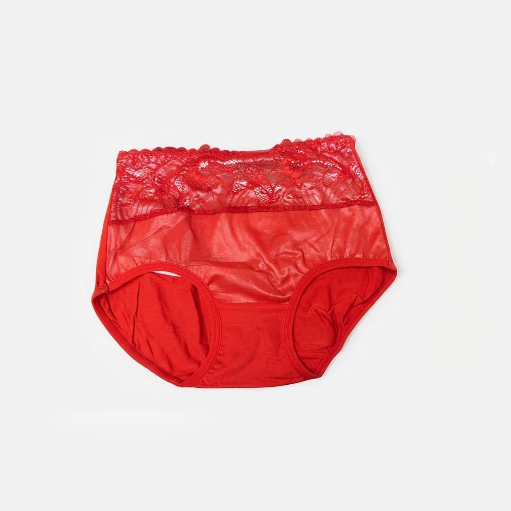 2 Abdomen Red Lace Women Briefs Panty - Image 1